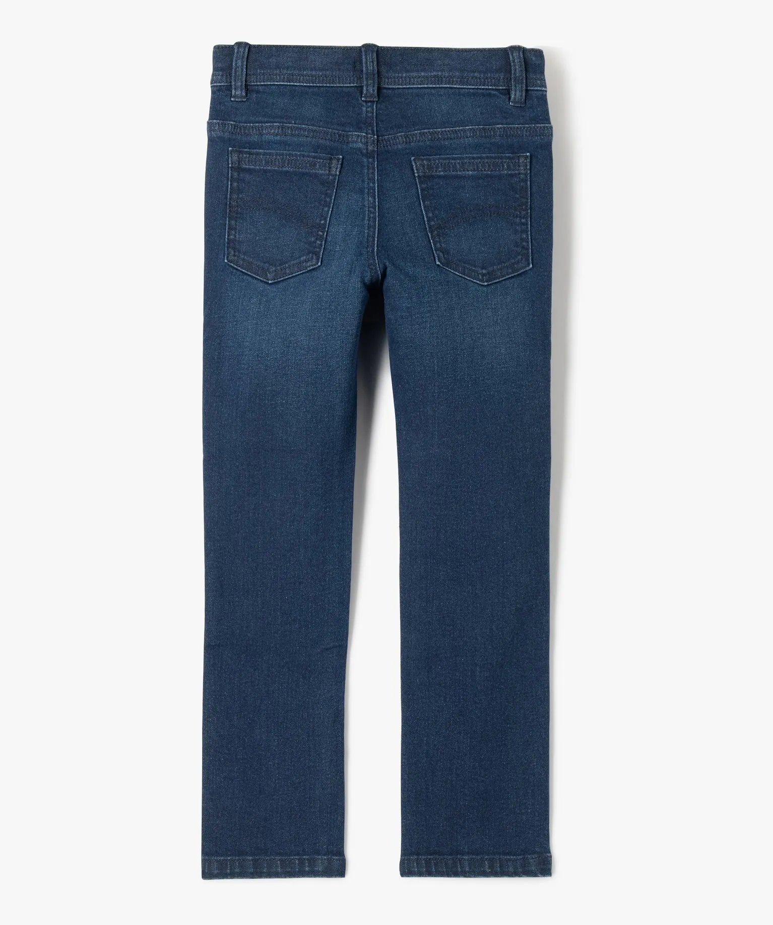 jean skinny extensible avec marques dusure garcon bleu jeans