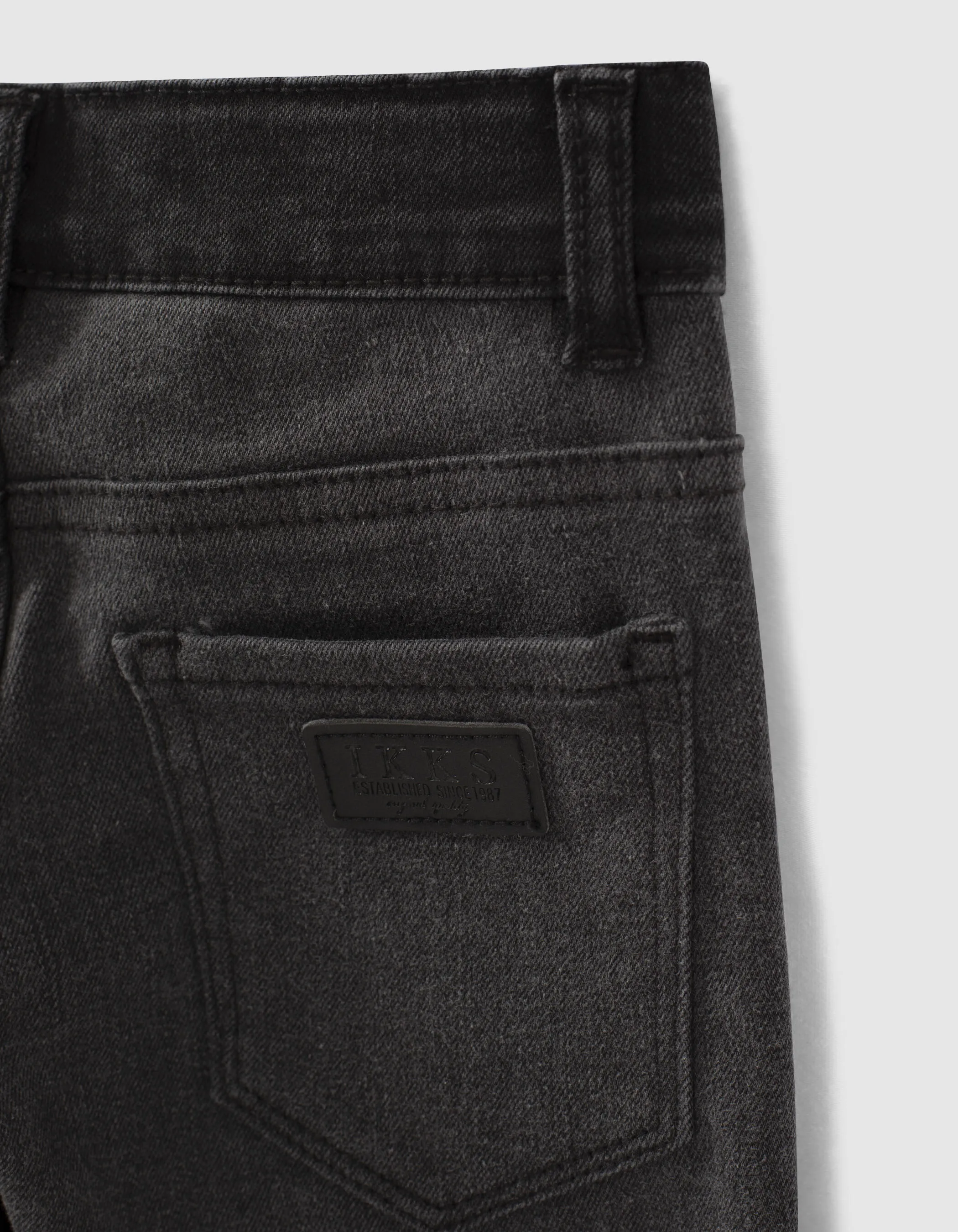 Jean slim noir esprit patchwork garçon 