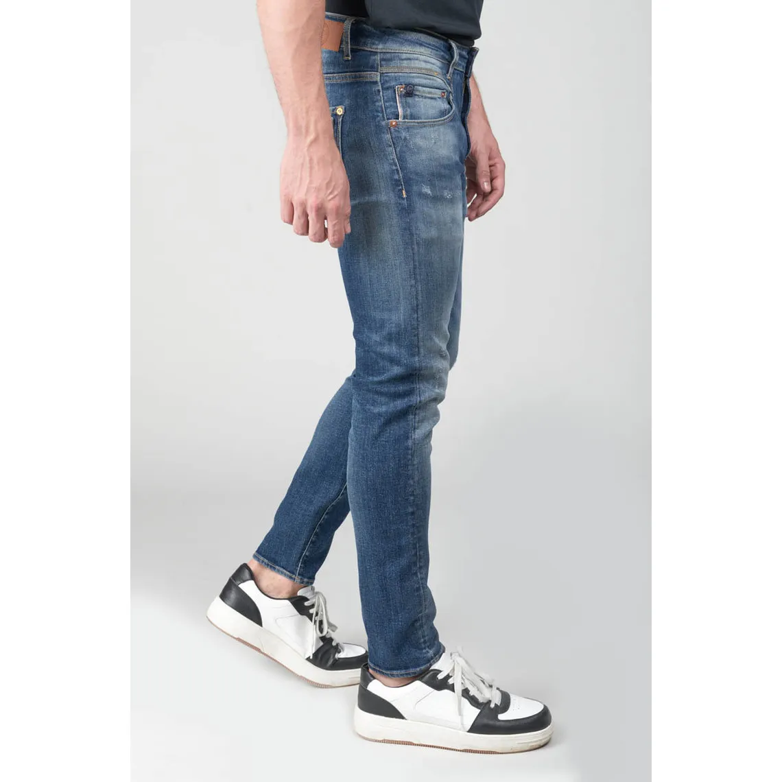 Jeans Homme skinny POWER bleu en coton | 3 Suisses