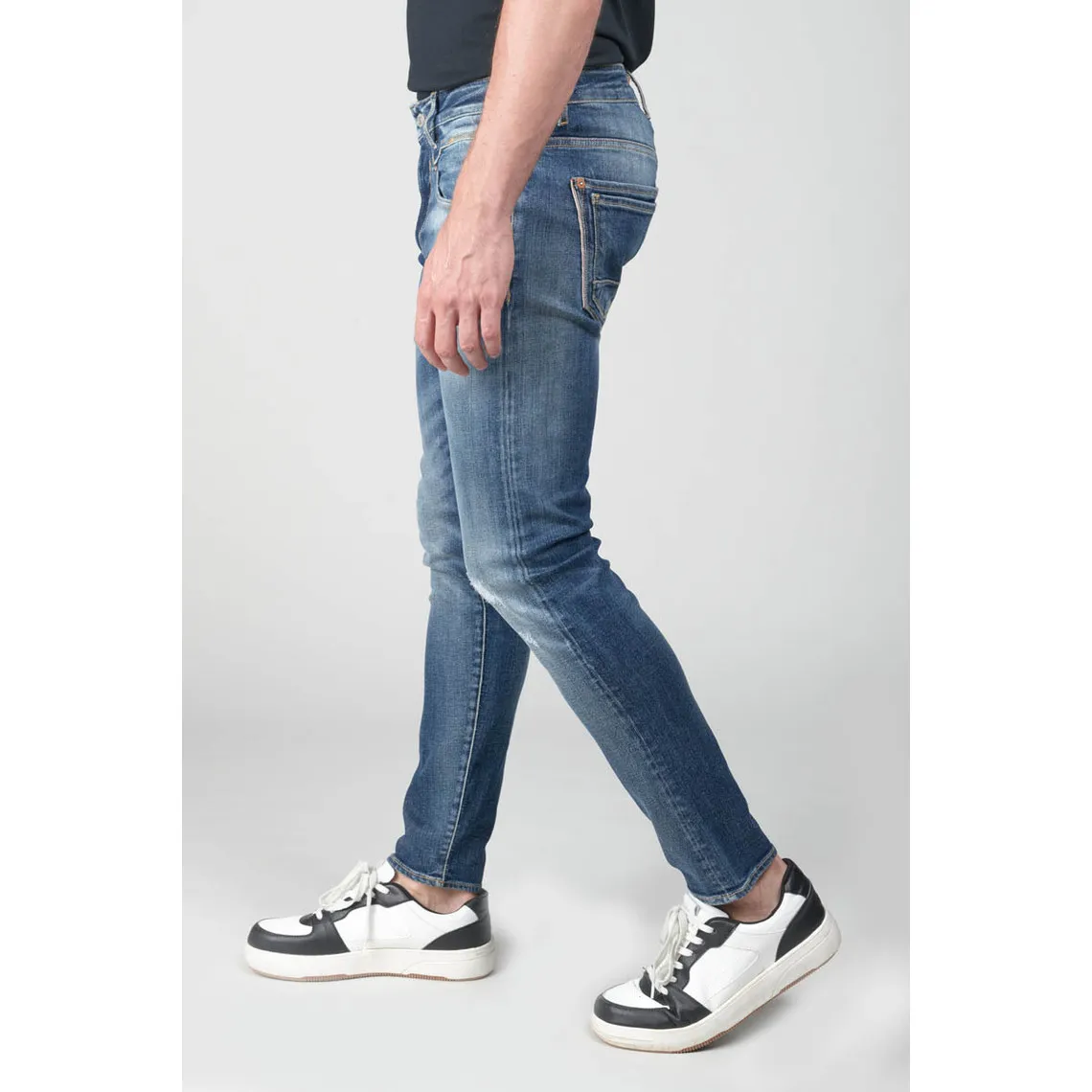 Jeans Homme skinny POWER bleu en coton | 3 Suisses