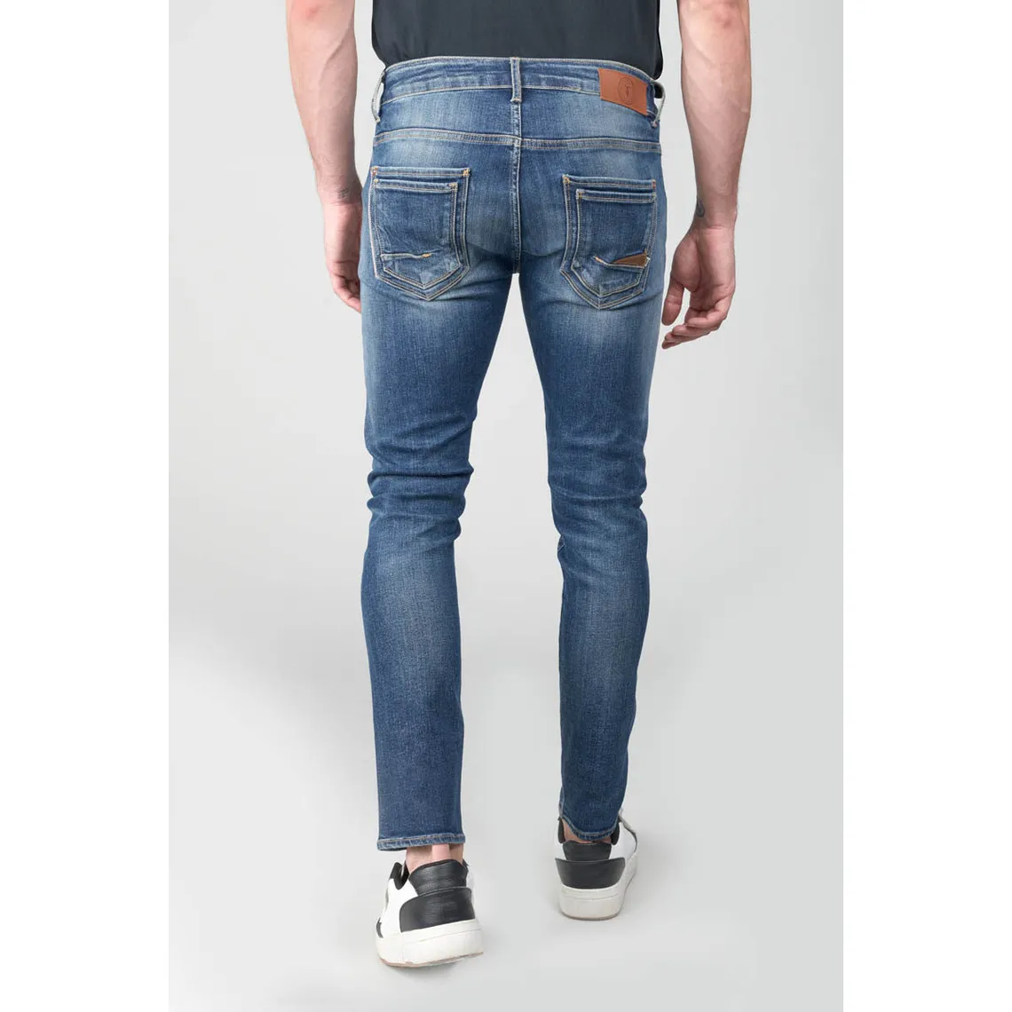 Jeans Homme skinny POWER bleu en coton | 3 Suisses