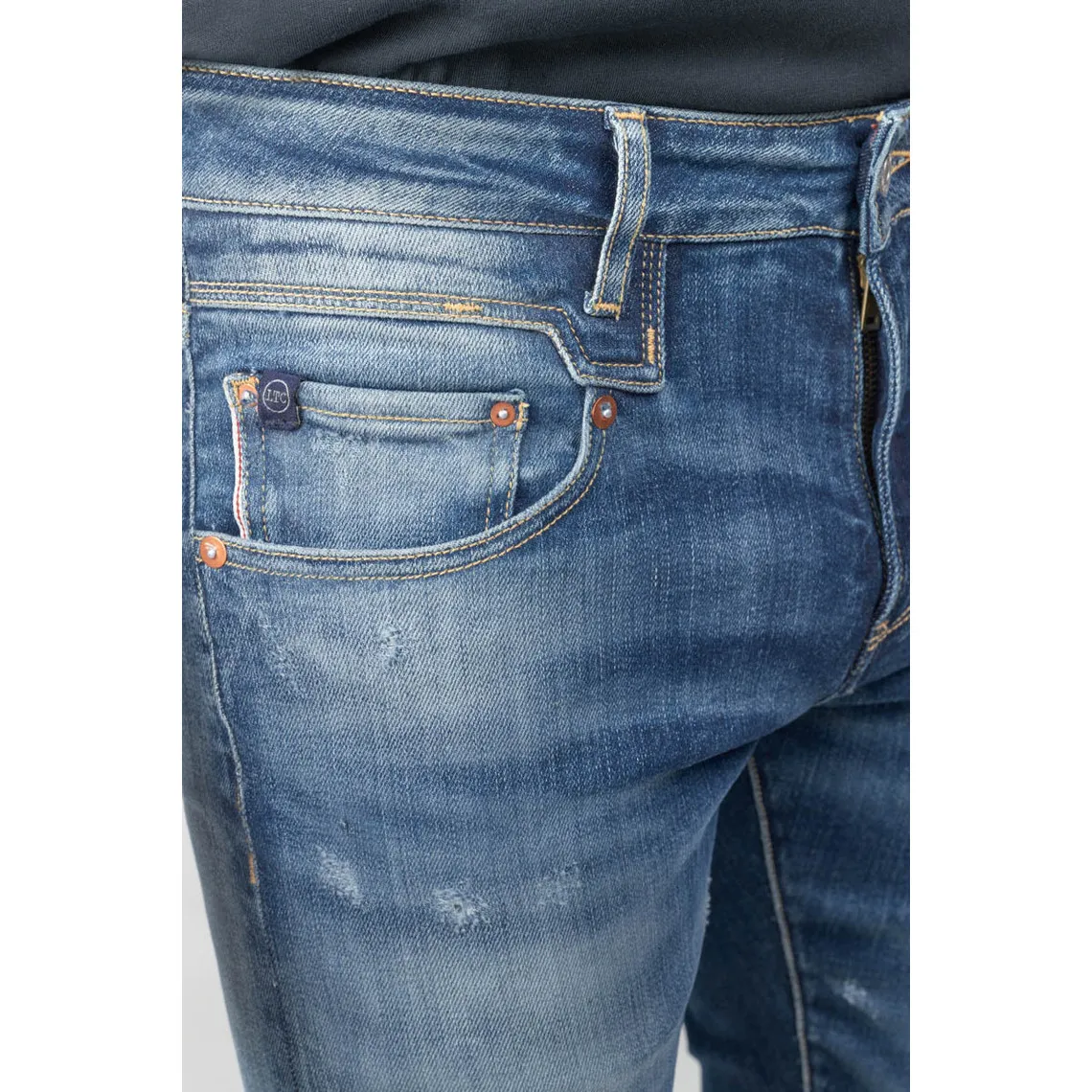 Jeans Homme skinny POWER bleu en coton | 3 Suisses