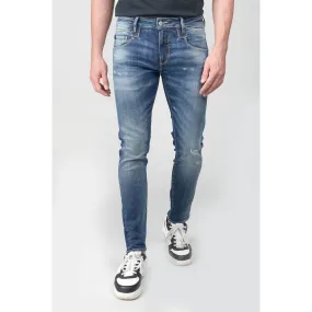 Jeans Homme skinny POWER bleu en coton Le Temps des Cerises - Jean Homme sur MenCorner