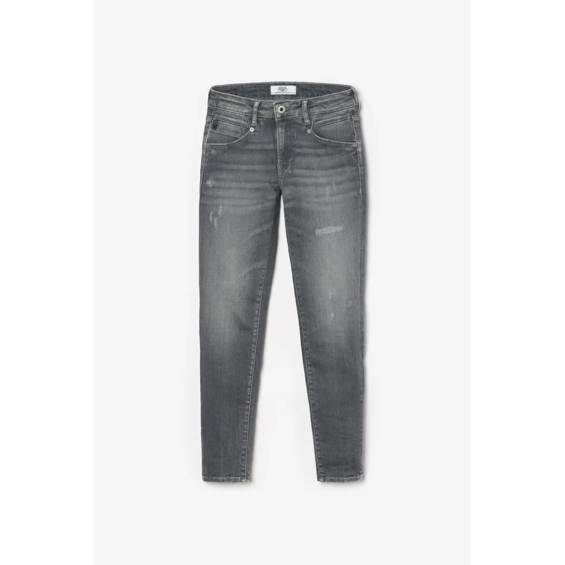 Jeans Linz power skinny 7/8ème destroy gris N°2 en coton | 3 Suisses