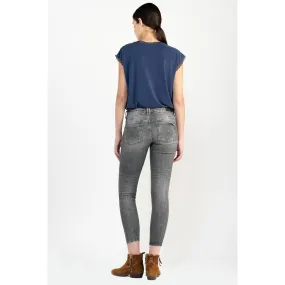 Jeans Linz power skinny 7/8ème destroy gris N°2 en coton | 3 Suisses