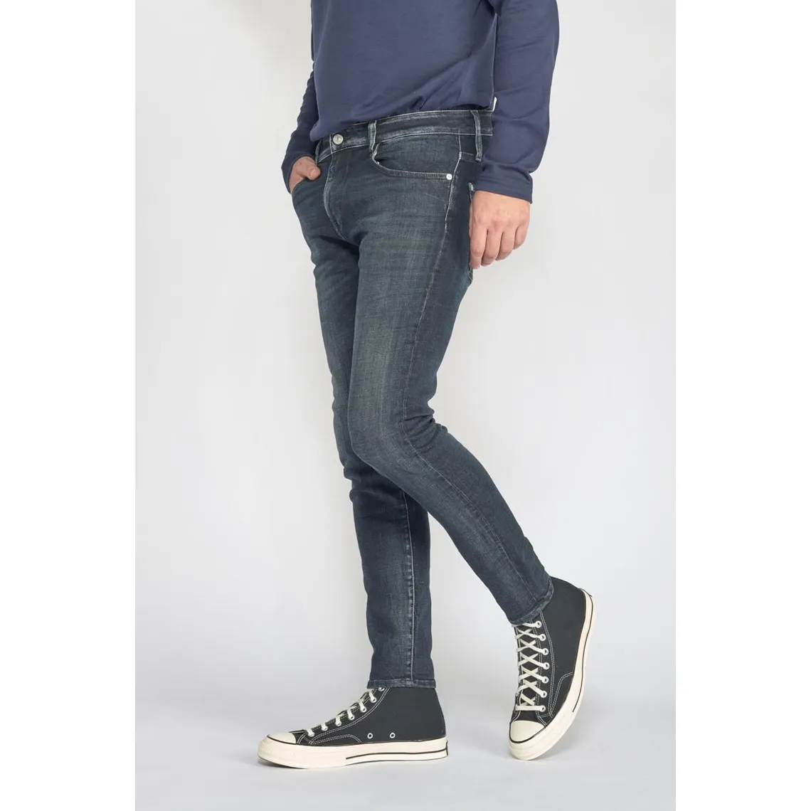 Jeans Power skinny 7/8ème  bleu-noir N°1 en coton | 3 Suisses