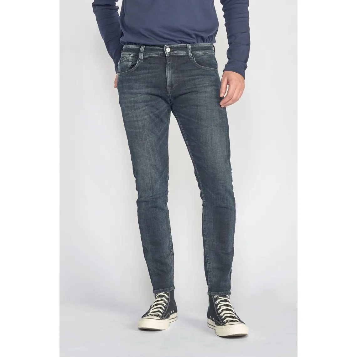 Jeans Power skinny 7/8ème  bleu-noir N°1 en coton | 3 Suisses