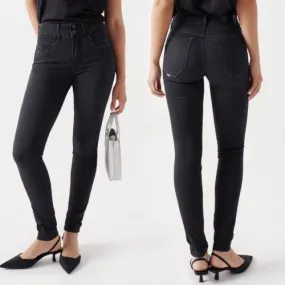 Jeans Salsa femme Secret Push in skinny soft touch noir