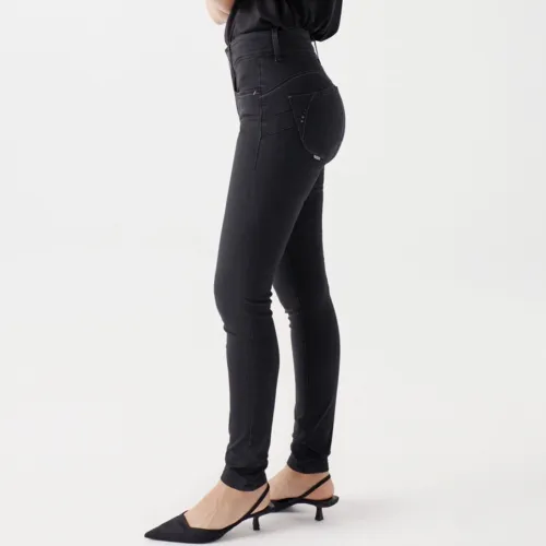 Jeans Salsa femme Secret Push in skinny soft touch noir