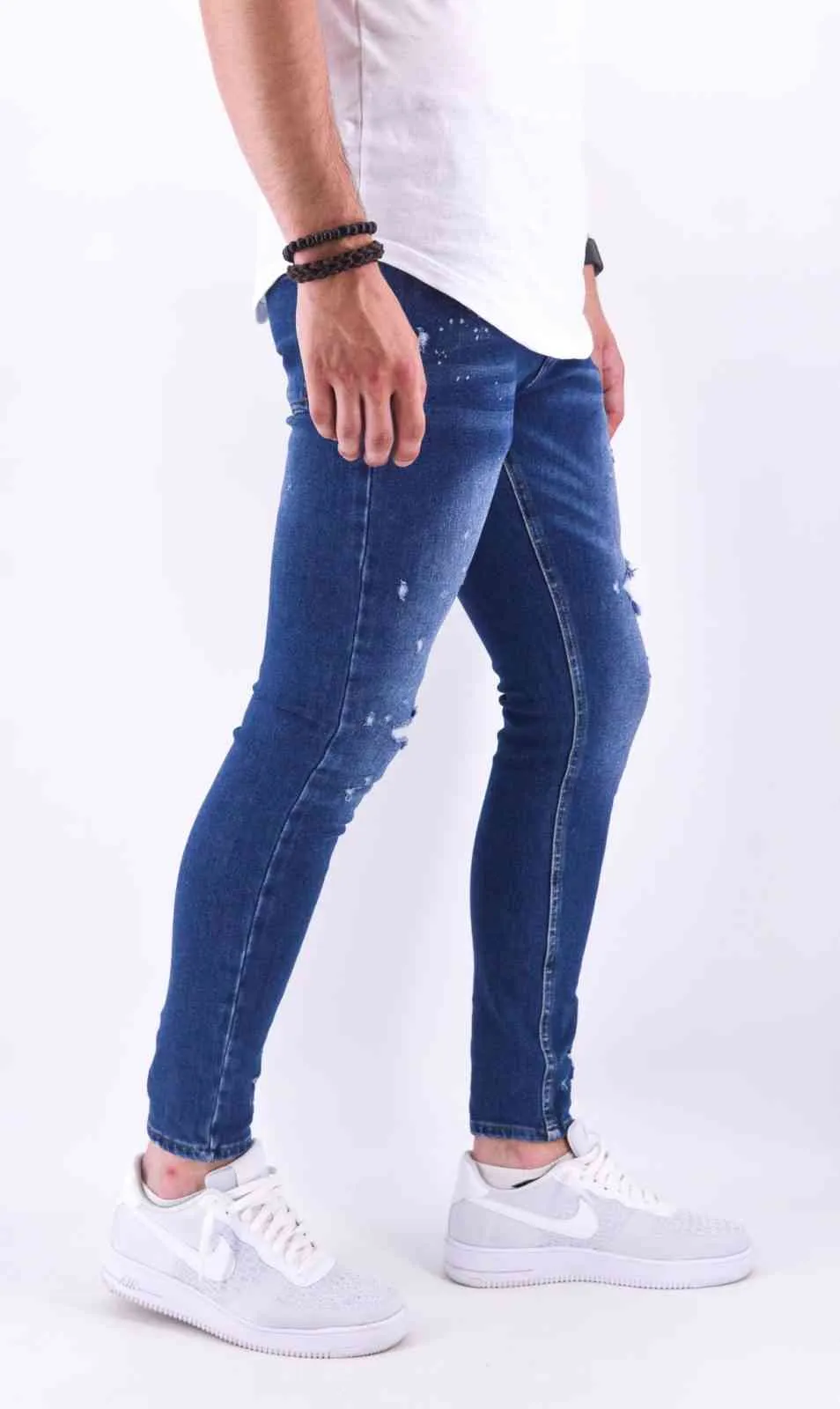 Jeans skinny destroy bleu homme | Mode urbaine | 29,99€