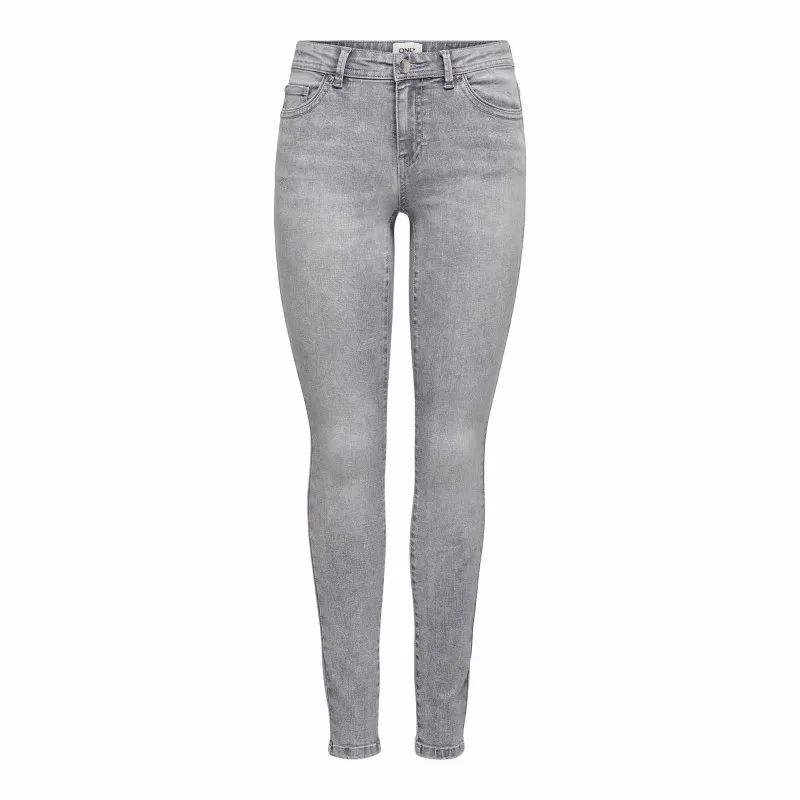 Jeans skinny poches boutons passant ceinture coton Femme ONLY à prix 