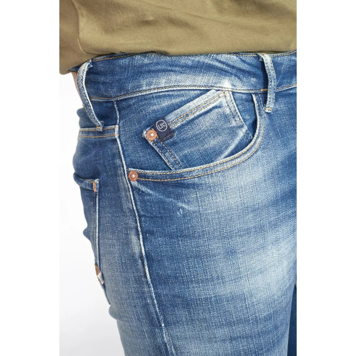 Jeans skinny POWER, 7/8ème bleu Andy Le Temps des Cerises - Jean Homme sur MenCorner