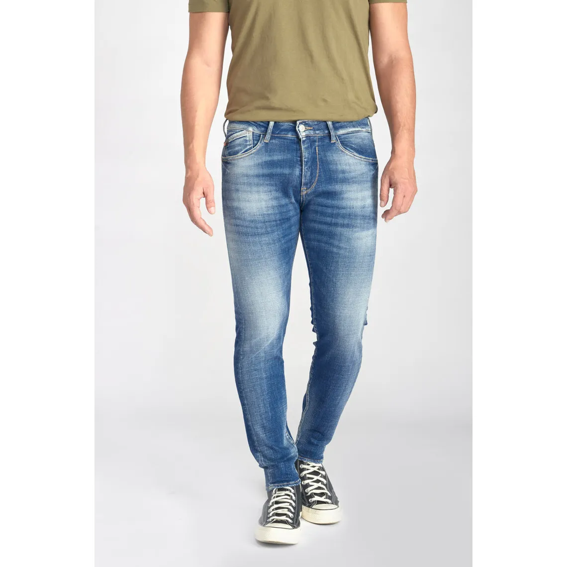 Jeans skinny POWER, 7/8ème bleu Andy Le Temps des Cerises - Jean Homme sur MenCorner