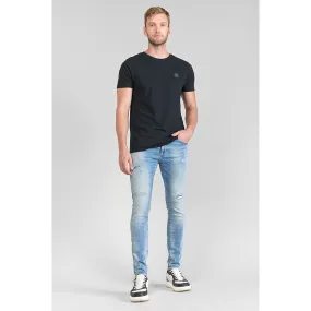 Jeans skinny POWER, 7/8ème bleu en coton Grant Le Temps des Cerises - Jean Homme sur MenCorner