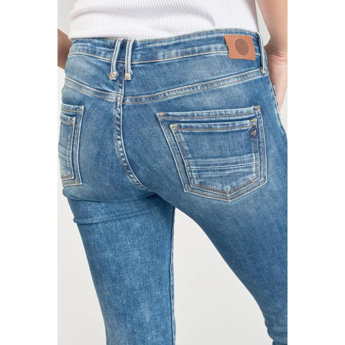 Jeans skinny POWER, 7/8ème bleu en coton Kai | 3 Suisses