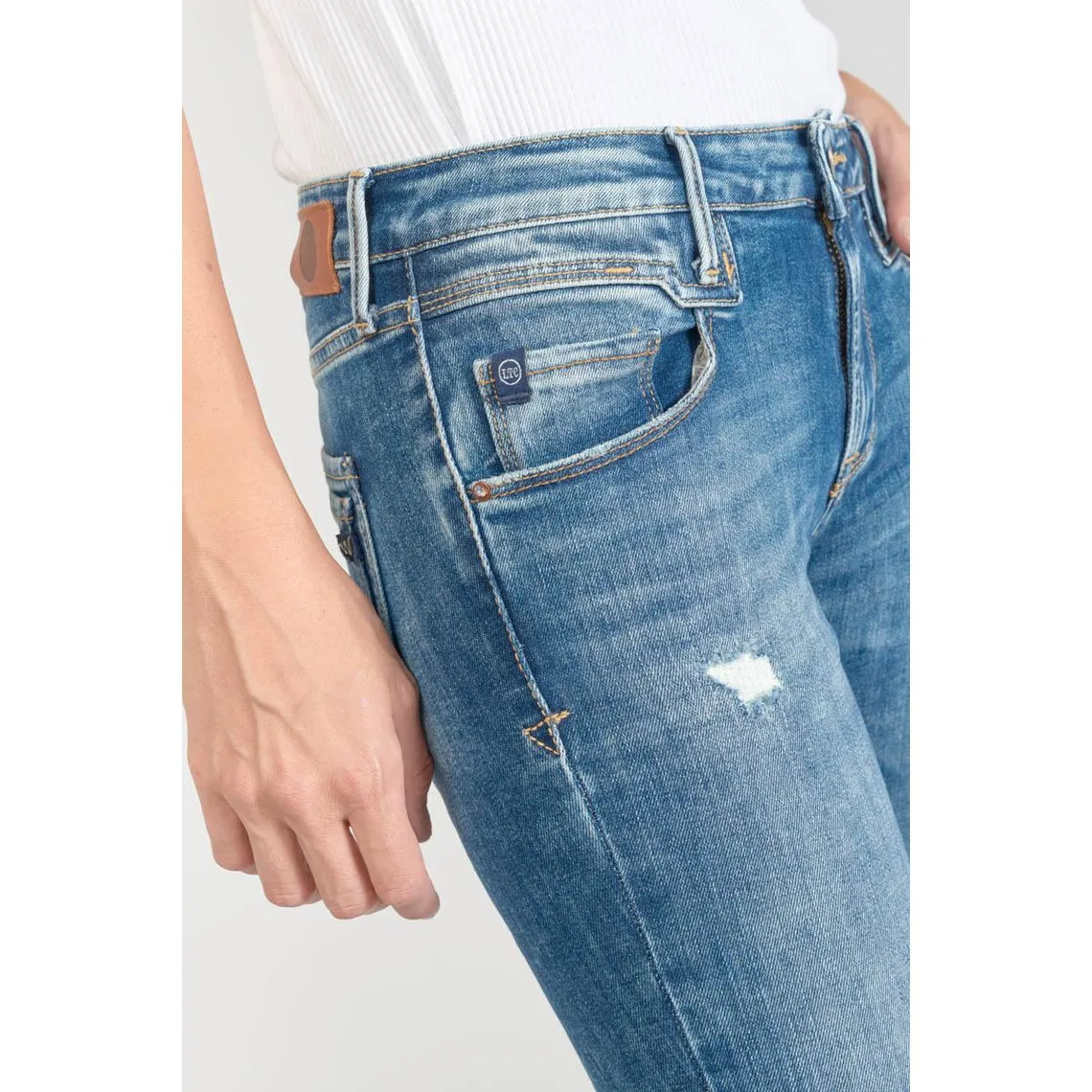 Jeans skinny POWER, 7/8ème bleu en coton Kai | 3 Suisses