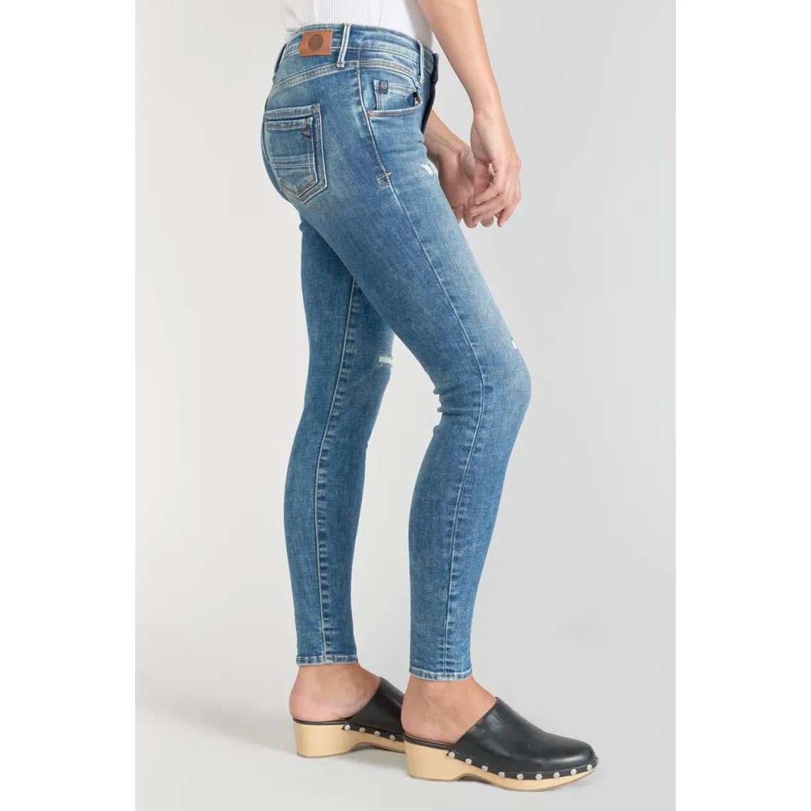 Jeans skinny POWER, 7/8ème bleu en coton Kai | 3 Suisses