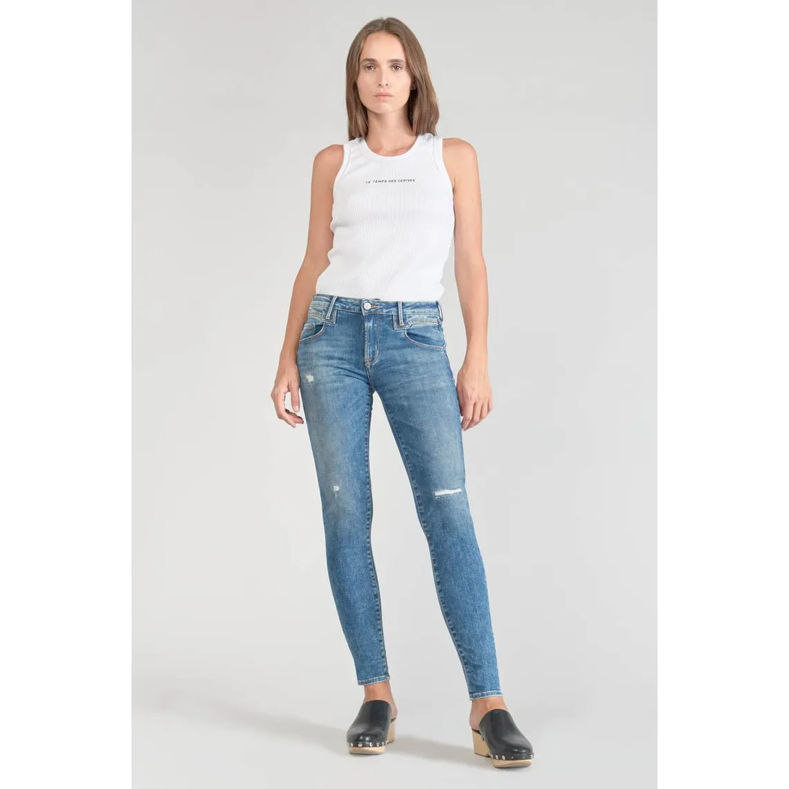 Jeans skinny POWER, 7/8ème bleu en coton Kai | 3 Suisses