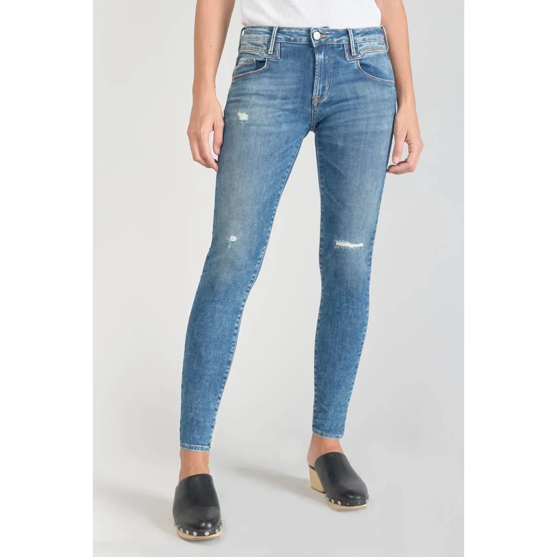 Jeans skinny POWER, 7/8ème bleu en coton Kai | 3 Suisses