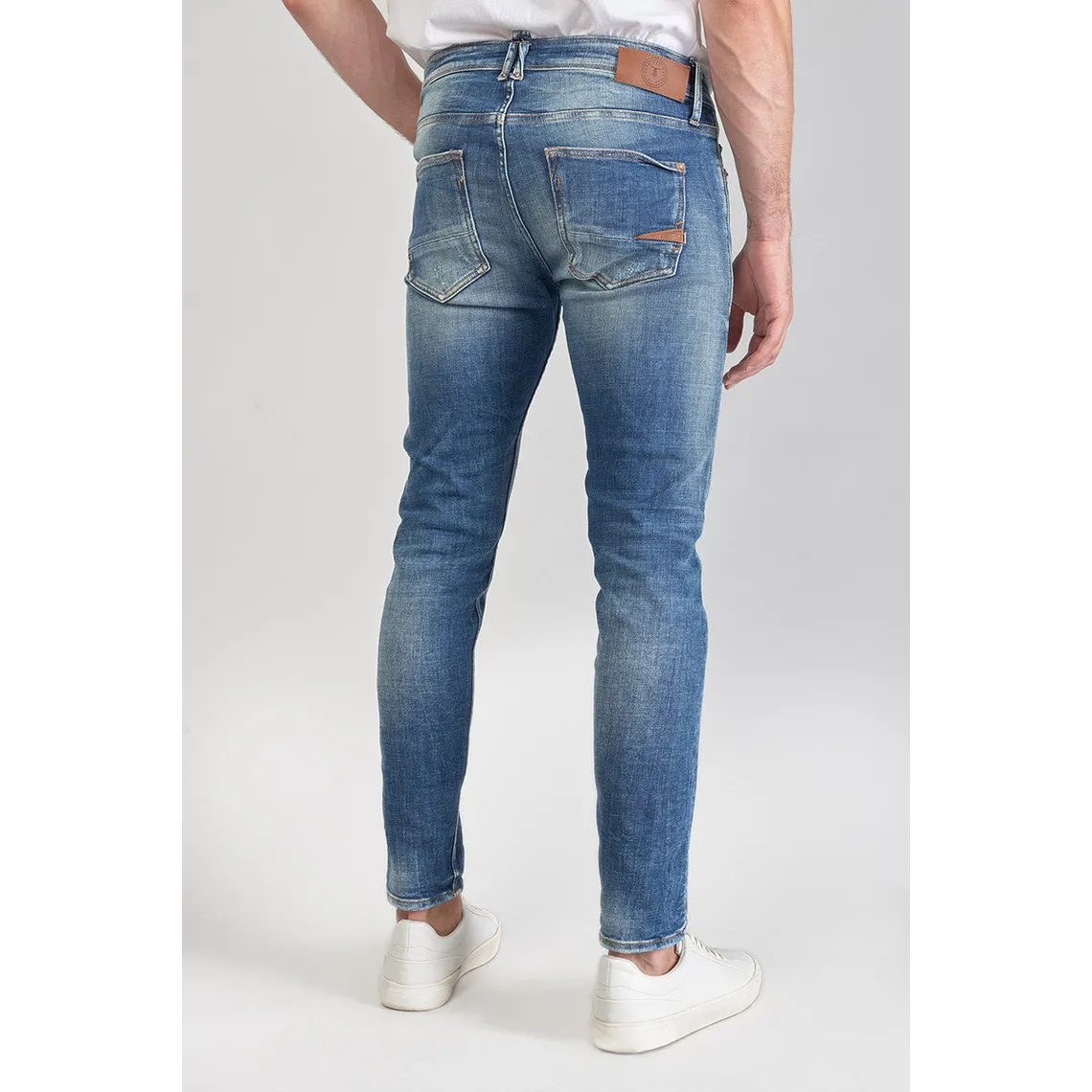 Jeans skinny POWER, 7/8ème bleu en coton Sean | 3 Suisses