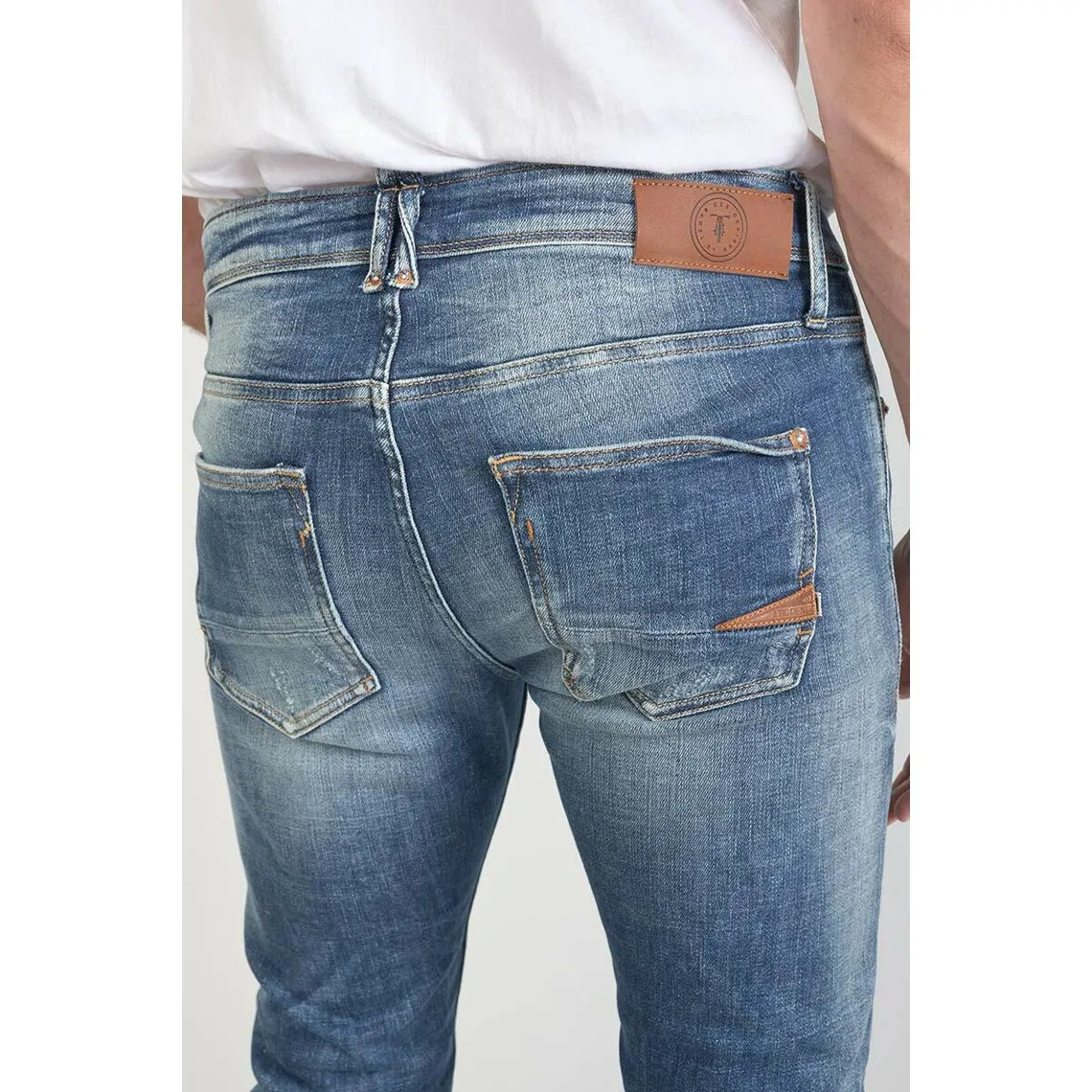 Jeans skinny POWER, 7/8ème bleu en coton Sean | 3 Suisses