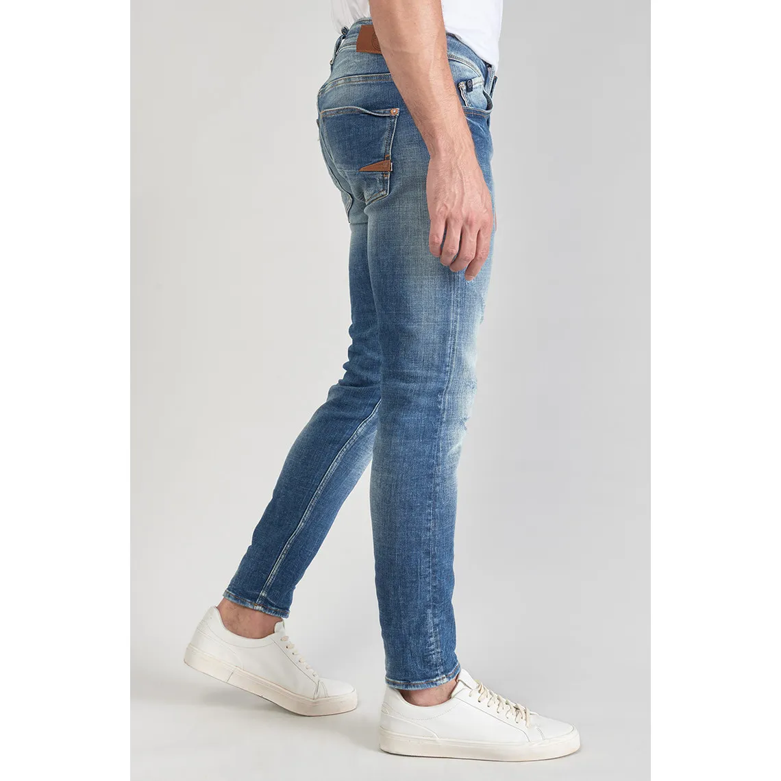 Jeans skinny POWER, 7/8ème bleu en coton Sean | 3 Suisses