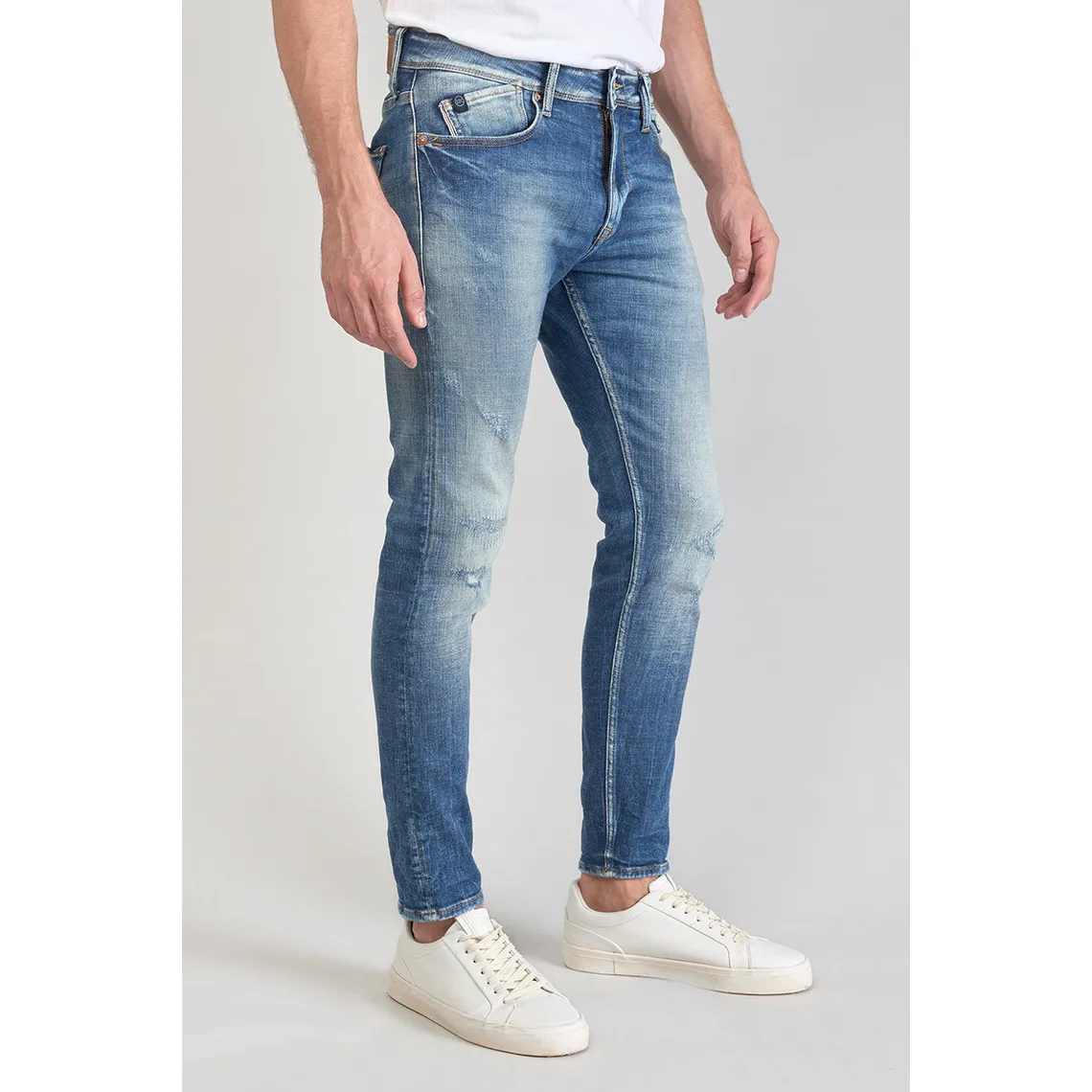 Jeans skinny POWER, 7/8ème bleu en coton Sean | 3 Suisses