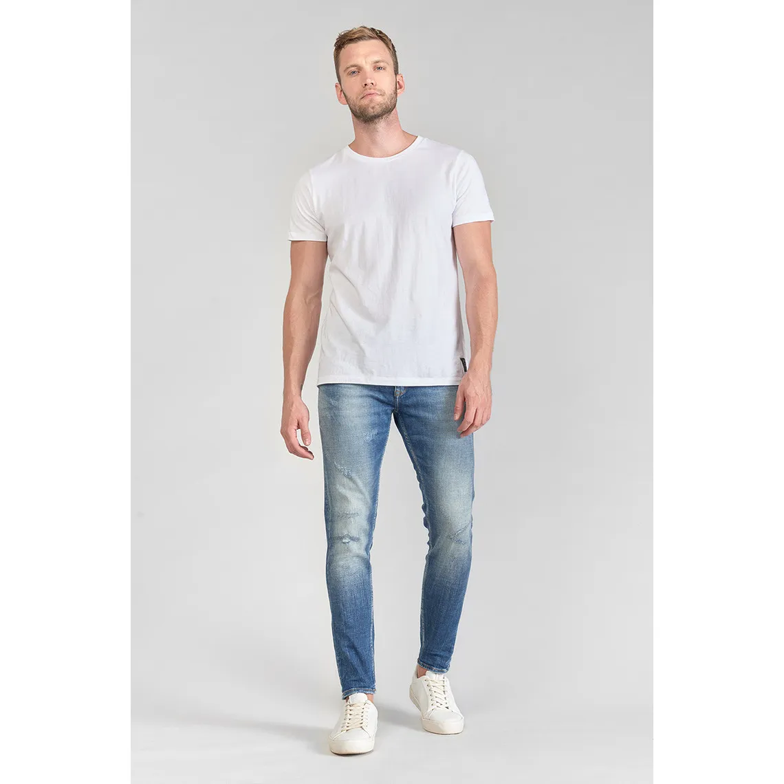 Jeans skinny POWER, 7/8ème bleu en coton Sean | 3 Suisses