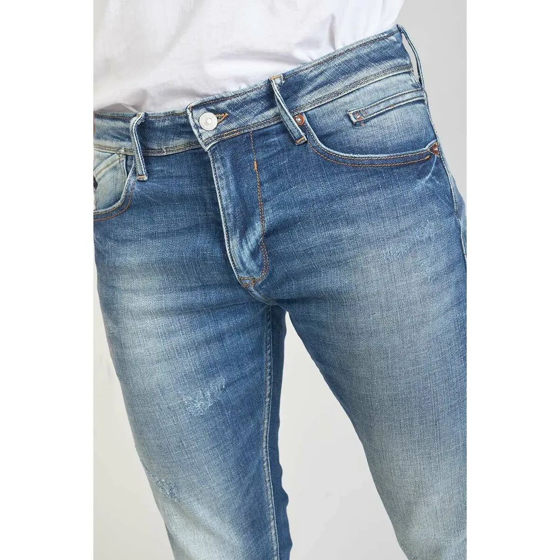 Jeans skinny POWER, 7/8ème bleu en coton Sean | 3 Suisses