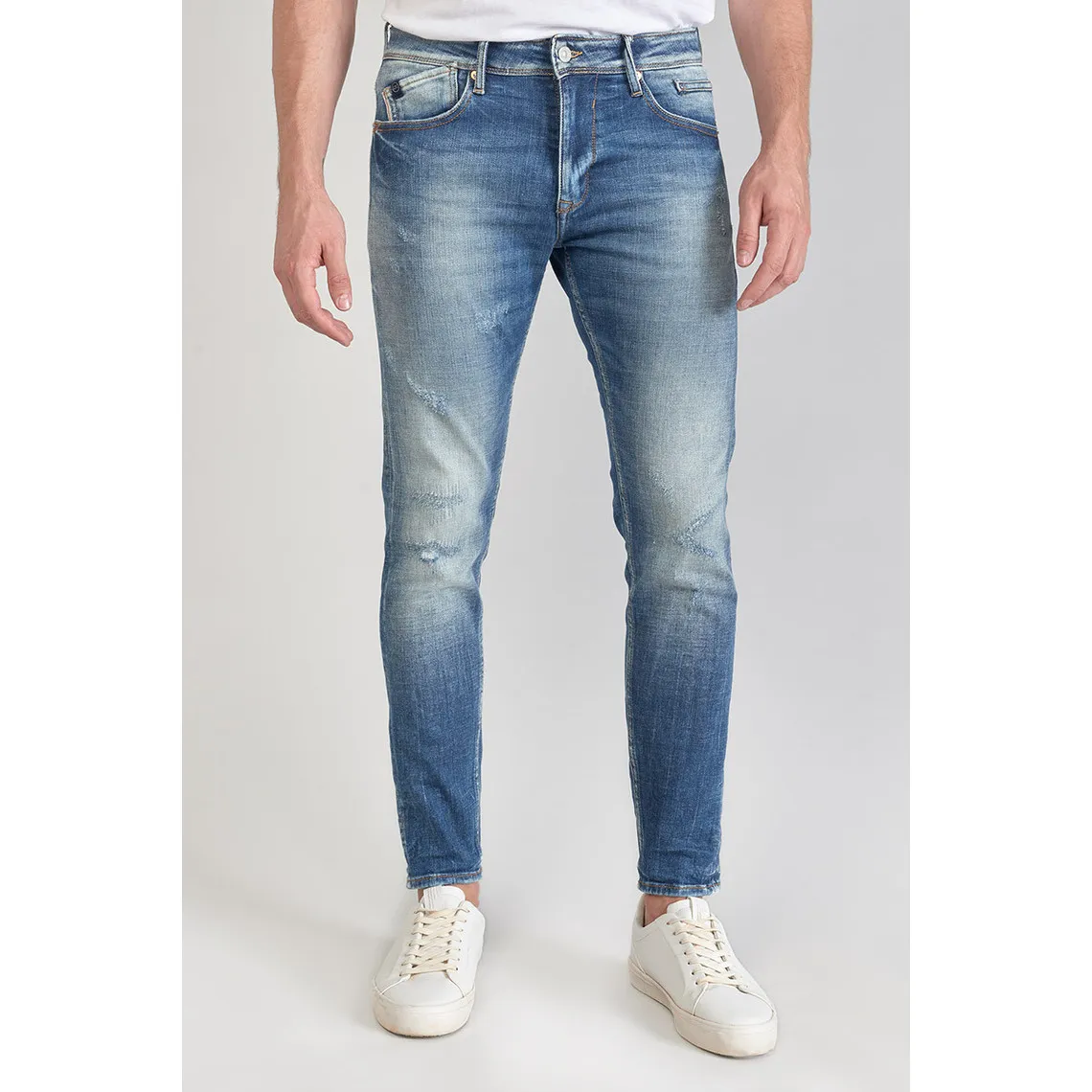 Jeans skinny POWER, 7/8ème bleu en coton Sean | 3 Suisses