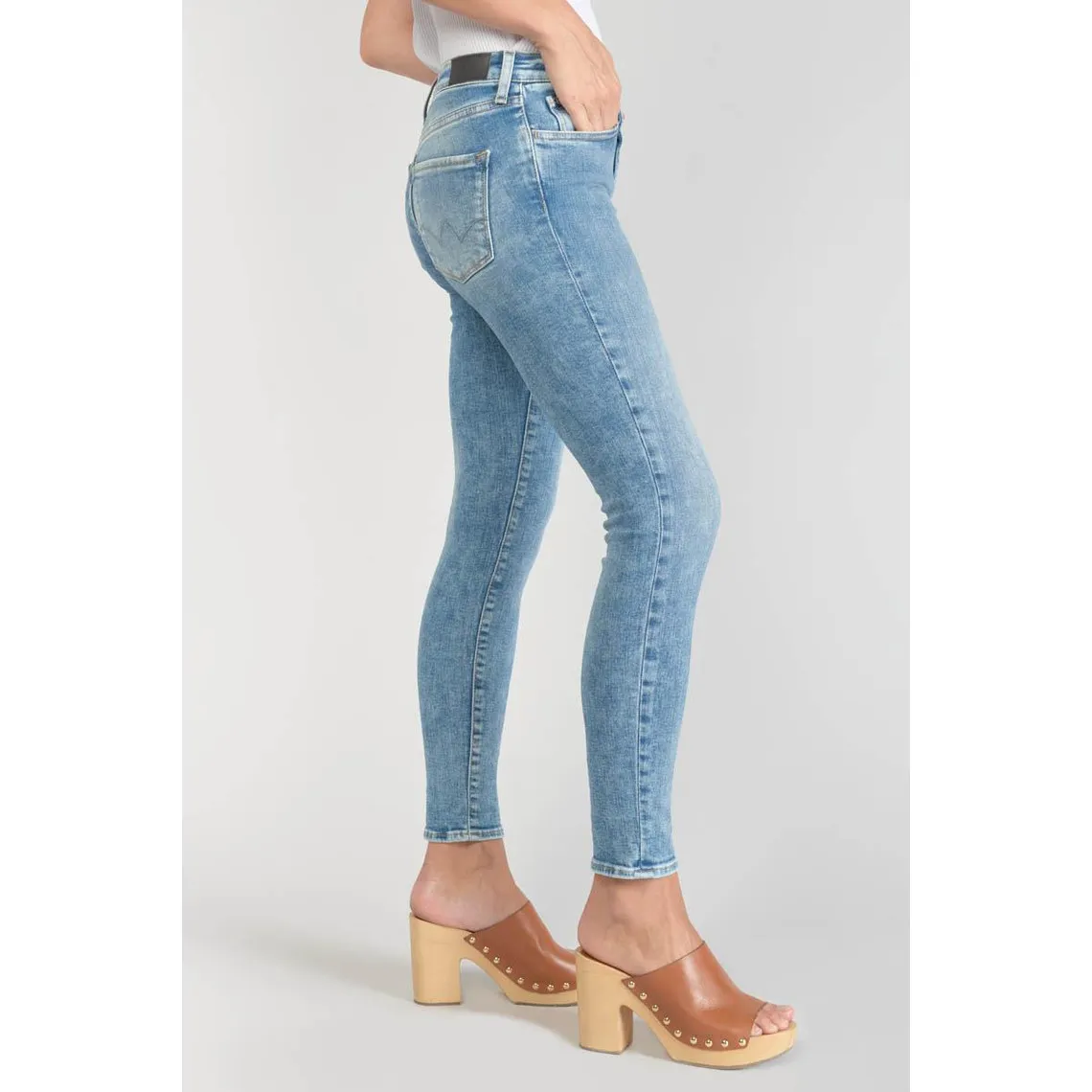 Jeans skinny POWER, 7/8ème bleu en coton Yara | 3 Suisses