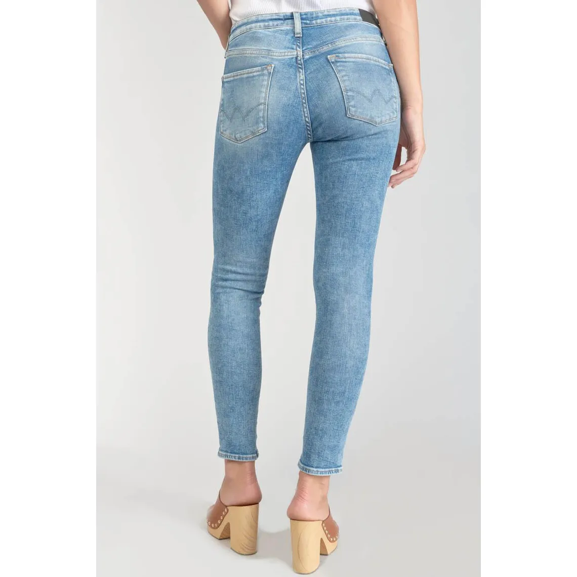 Jeans skinny POWER, 7/8ème bleu en coton Yara | 3 Suisses