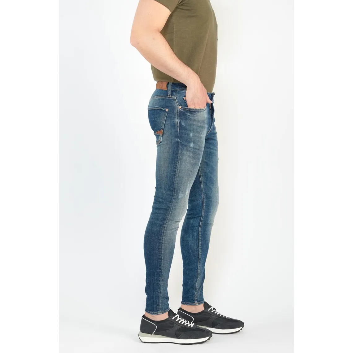 Jeans skinny POWER, 7/8ème bleu Phil Le Temps des Cerises - Jean Homme sur MenCorner