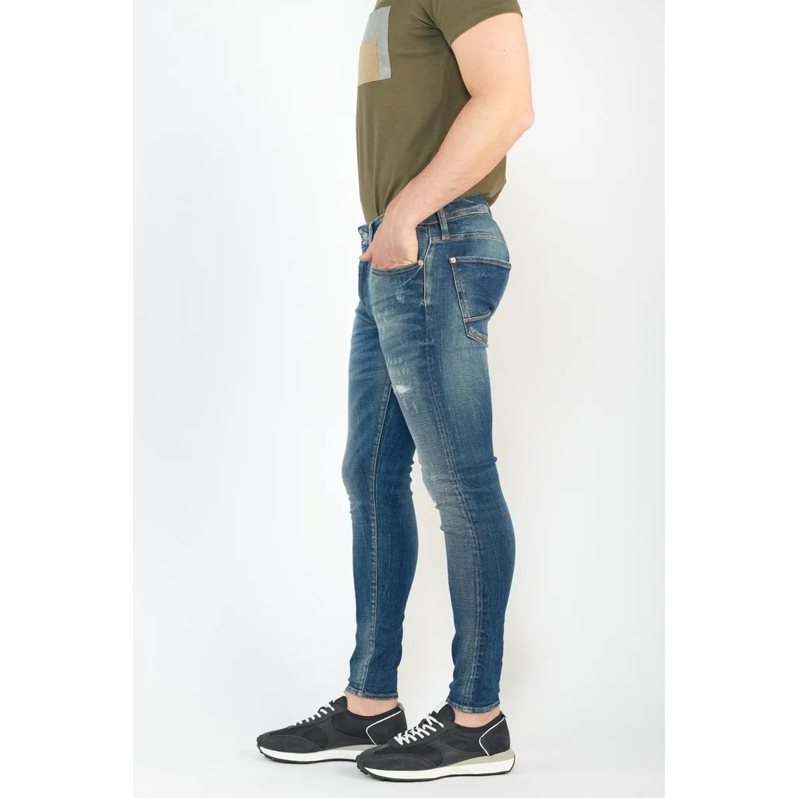 Jeans skinny POWER, 7/8ème bleu Phil Le Temps des Cerises - Jean Homme sur MenCorner