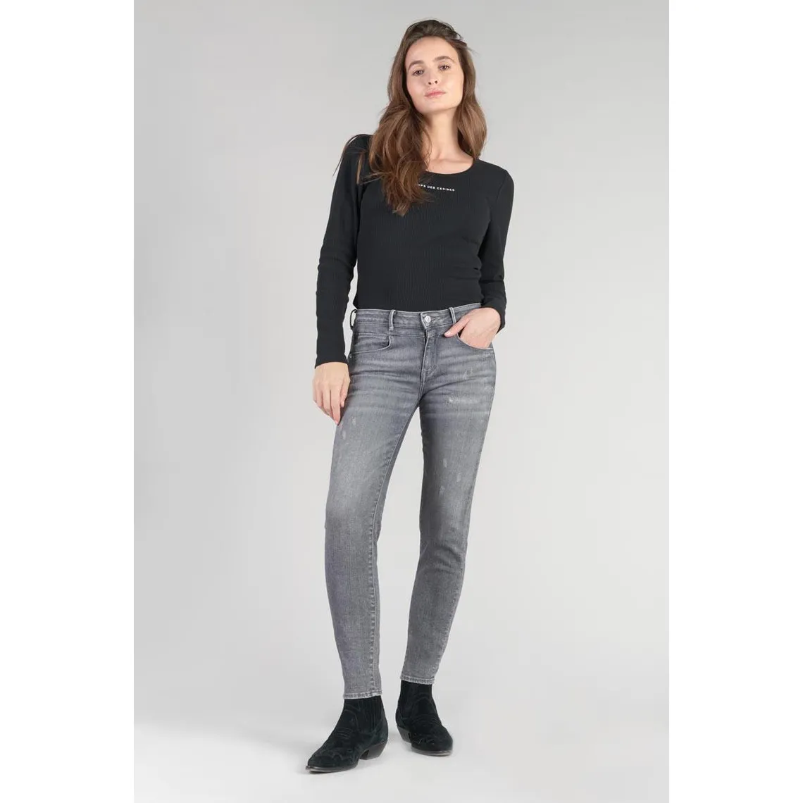 Jeans skinny POWER, 7/8ème gris Louise | 3 Suisses