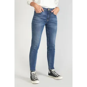 Jeans skinny taille haute POWER, 7/8ème bleu en coton Lise | 3 Suisses