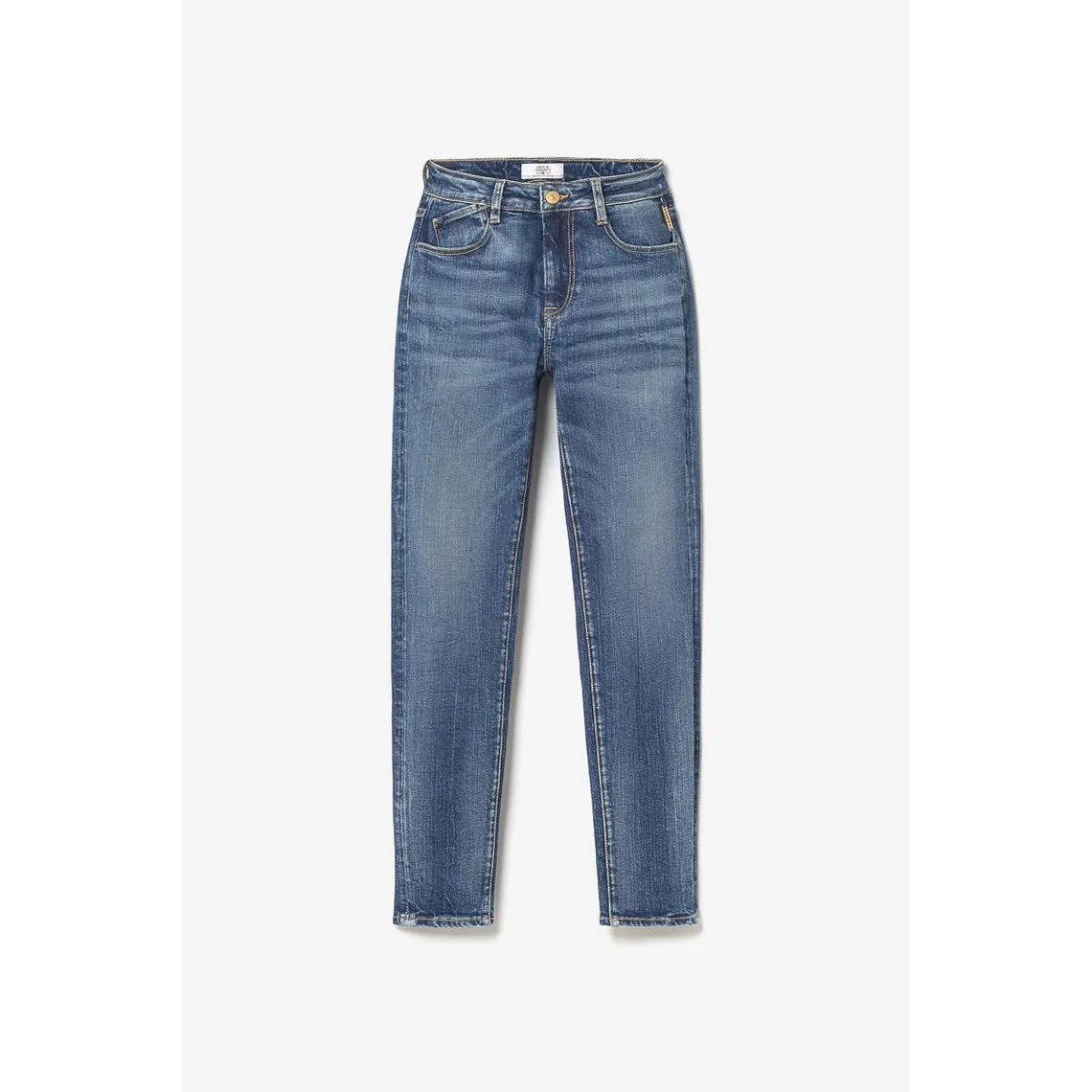 Jeans skinny taille haute POWER, 7/8ème bleu en coton Lise | 3 Suisses