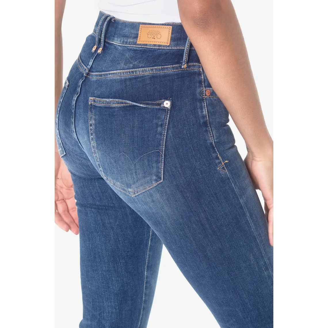 Jeans skinny taille haute POWER, longueur 34 bleu | 3 Suisses