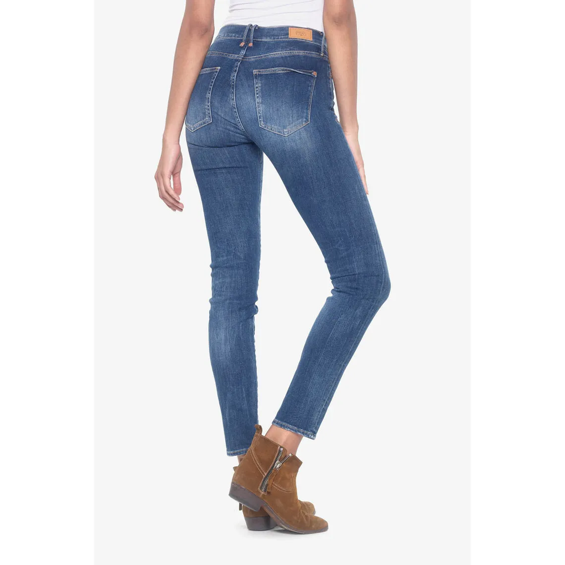 Jeans skinny taille haute POWER, longueur 34 bleu | 3 Suisses