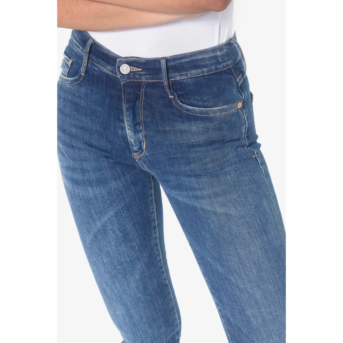 Jeans skinny taille haute POWER, longueur 34 bleu | 3 Suisses