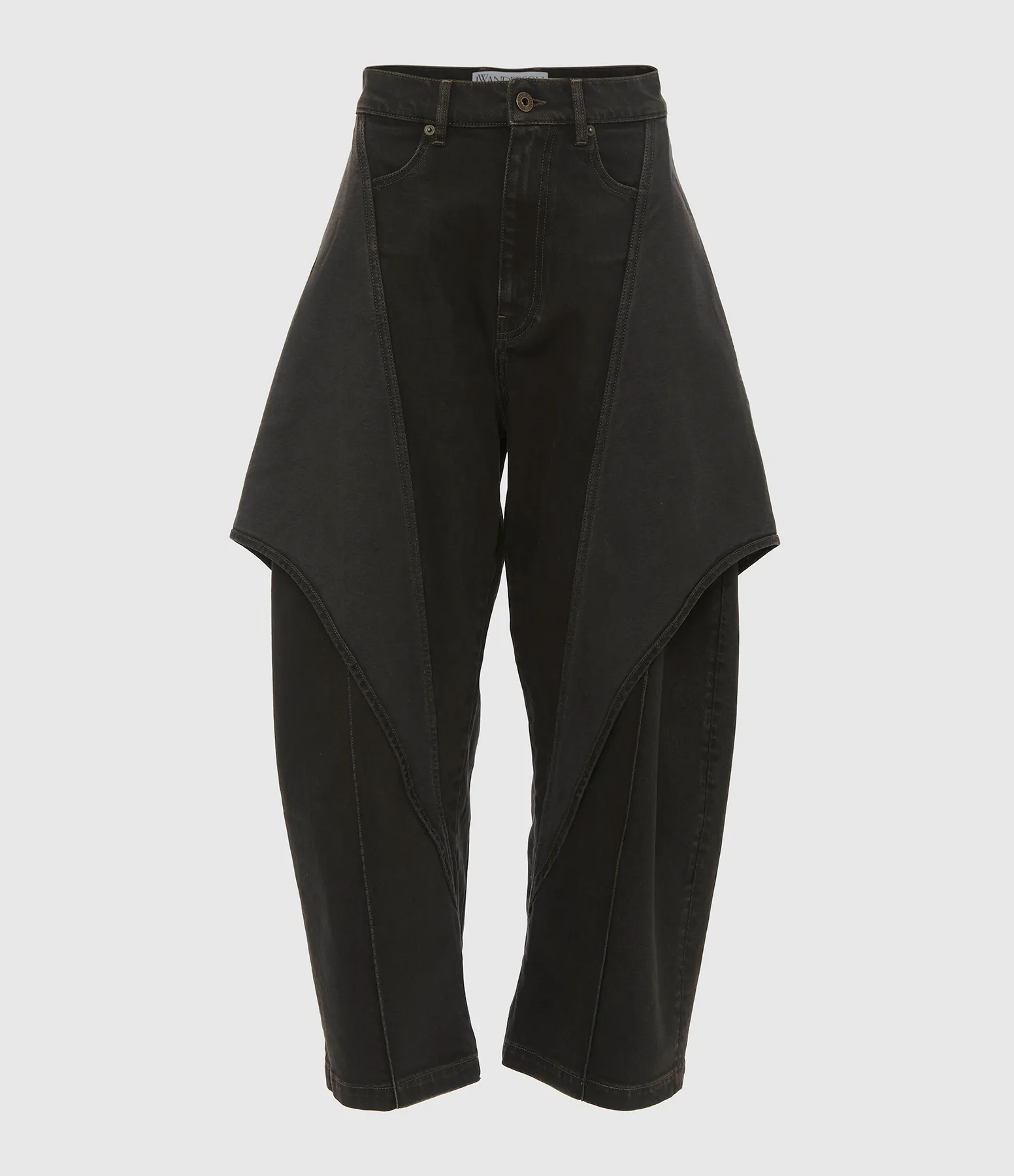 JW ANDERSON Partager  Jean Cropped Sculptural Dark Grey  