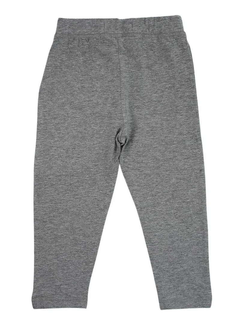 Lee Cooper - Legging fille imprimé logo en coton - Gris