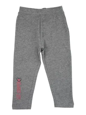 Lee Cooper - Legging fille imprimé logo en coton - Gris