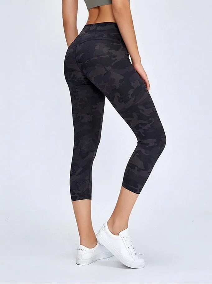 Legging De Sport Capri Taille Haute