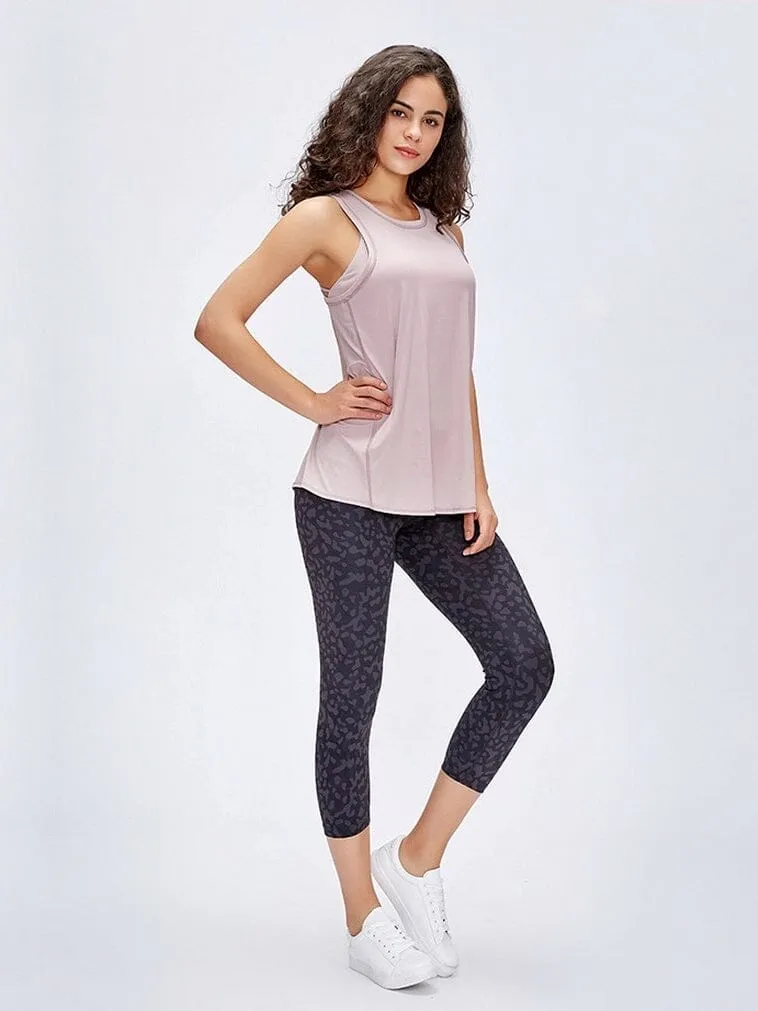 Legging De Sport Capri Taille Haute