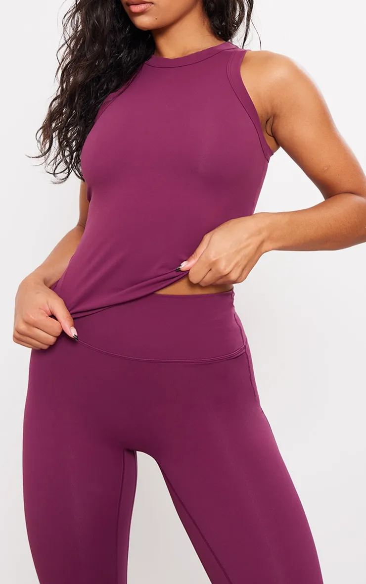 Legging de sport Sculpt à taille haute prune