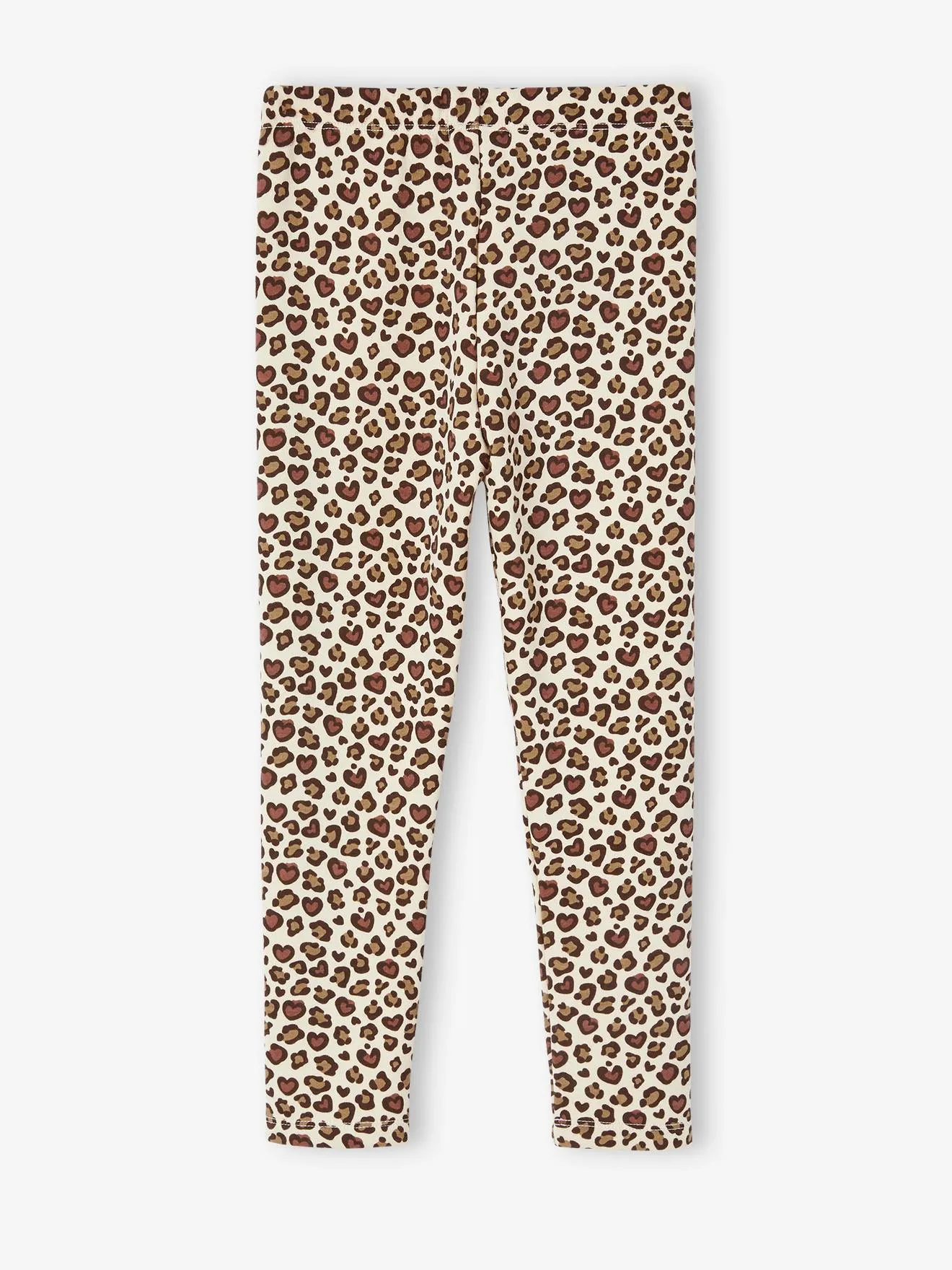 Legging fille doublé maille polaire marron imprimé - Vertbaudet