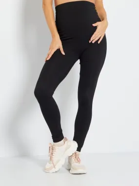 Legging grossesse en maille extensible - noir