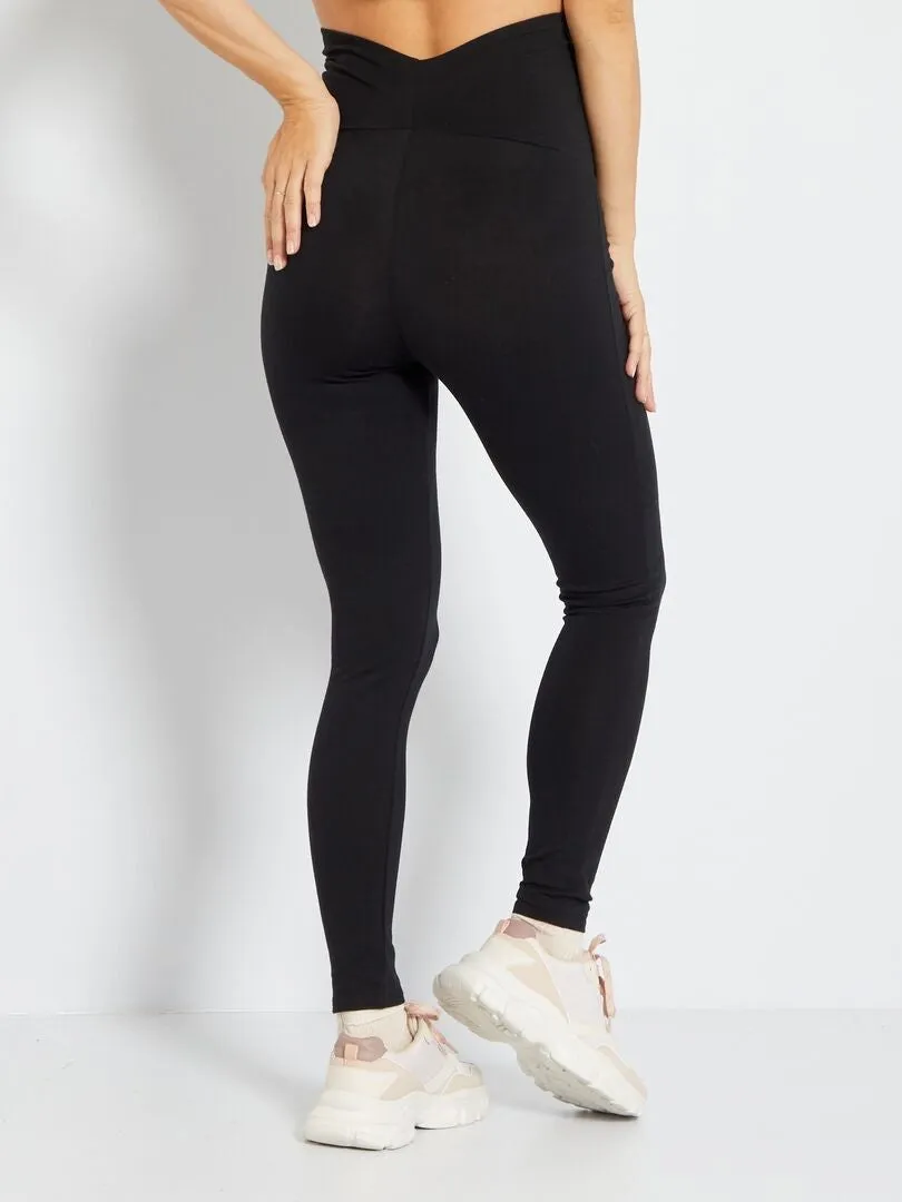 Legging grossesse en maille extensible - noir