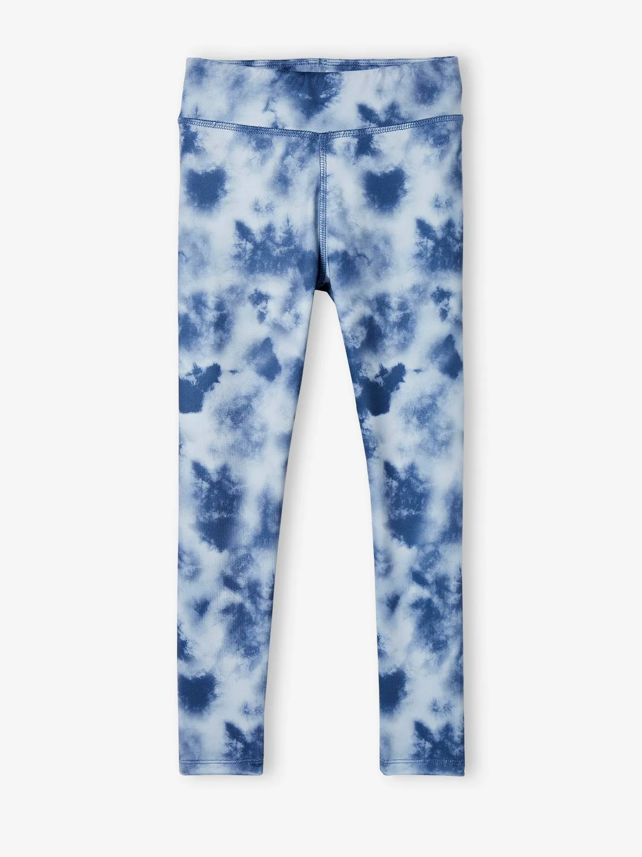 Legging sport imprimé en matière technique fille bleu - Vertbaudet